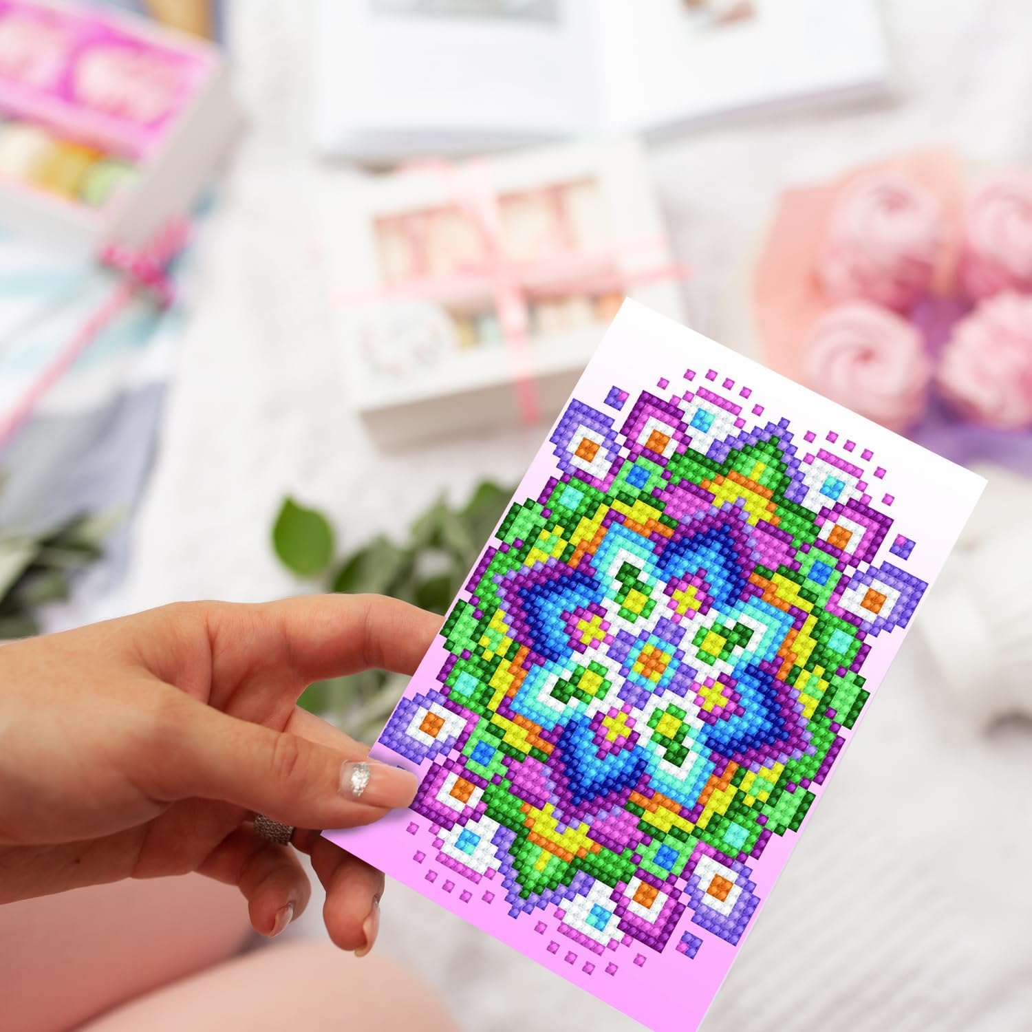 DIAMON DOT Pin Sta Hear Diamon Ar Cards Handmad Diamon Paintin Card Kit Handmad Greetin Card Kit fo Than Yo Note an Specia Occasions