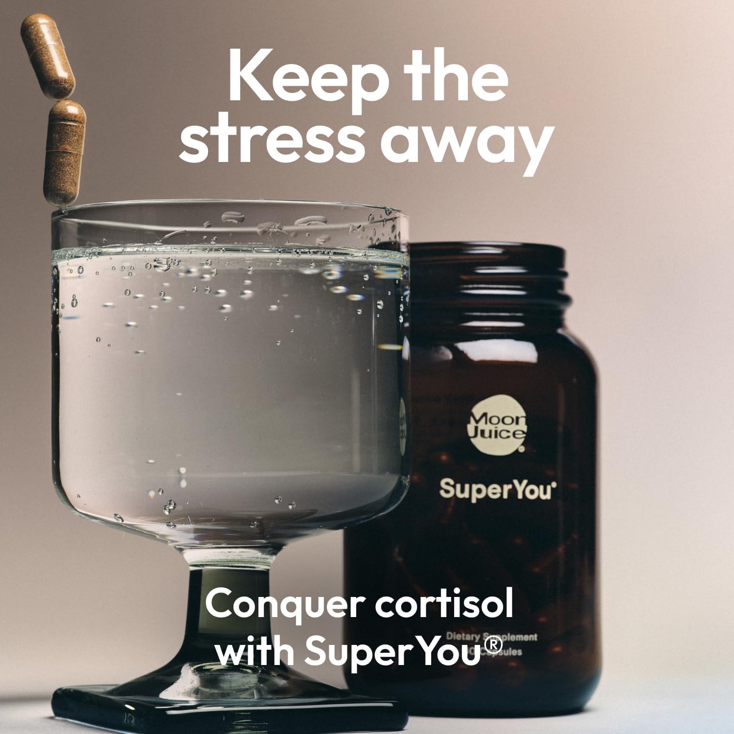 Moo Juic SuperYo Ashwagandh Supplement wit Rhodiola Shatavar Aml Cortiso Reduce fo Energy Mood Focu an Stres Support Vegan Non-GM 100 Traceable 6 Capsules 3 Servings