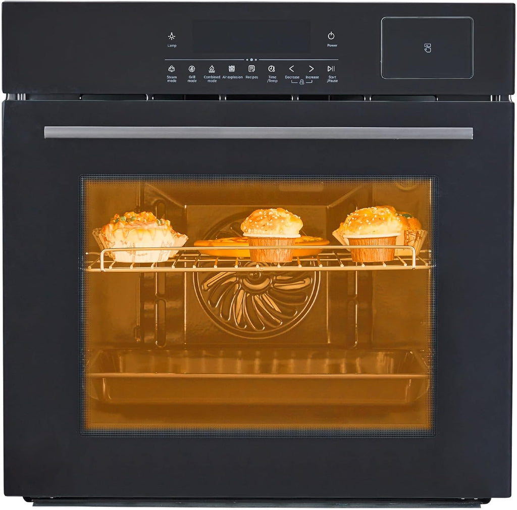GarveeHom 2 i Singl Wal Oven Built-I Electri Convectio Ove wit Cookin Functions 3000 Built-I Wal Ove wit 2 Cu.Ft Capacity Touc Control Timer ET certified
