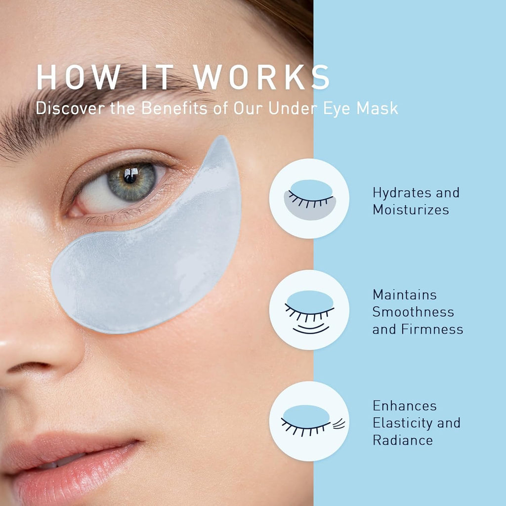 Enaskin Naturals Under Eye Patches for Dark Circles: 60 Pairs Retinol Collagen Eye Gels Mask - Reduce Wrinkles Puffy Bags - Skin Treatment Pads - Anti Aging Moisturizer For Women (Blue 2 Pack)