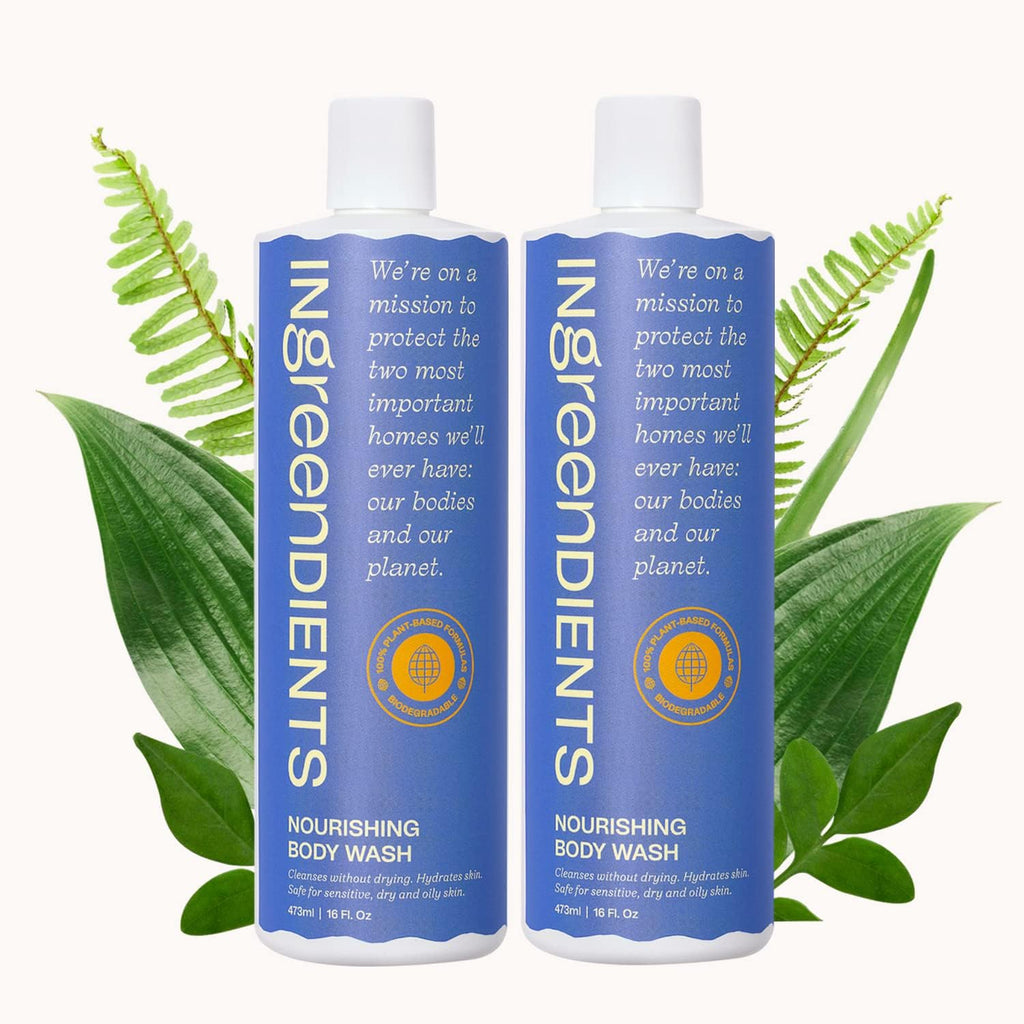 Ingreendients Natural Body Wash With Organic Ingredients - Moisturizing For Dry and Sensitive Skin, Vegan, Cruelty Free, Sulfate Free, Betaine Free (2 x 16 FL. Oz)