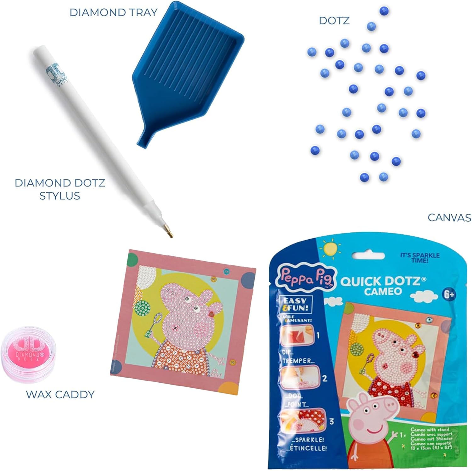 DIAMON DOT Pepp Pi Happ Day Diamon Paintin Kit fo Adult Diamon Ar Kit Relaxin Creativ Craf Ki wit Dot Gem 5.1x5.1