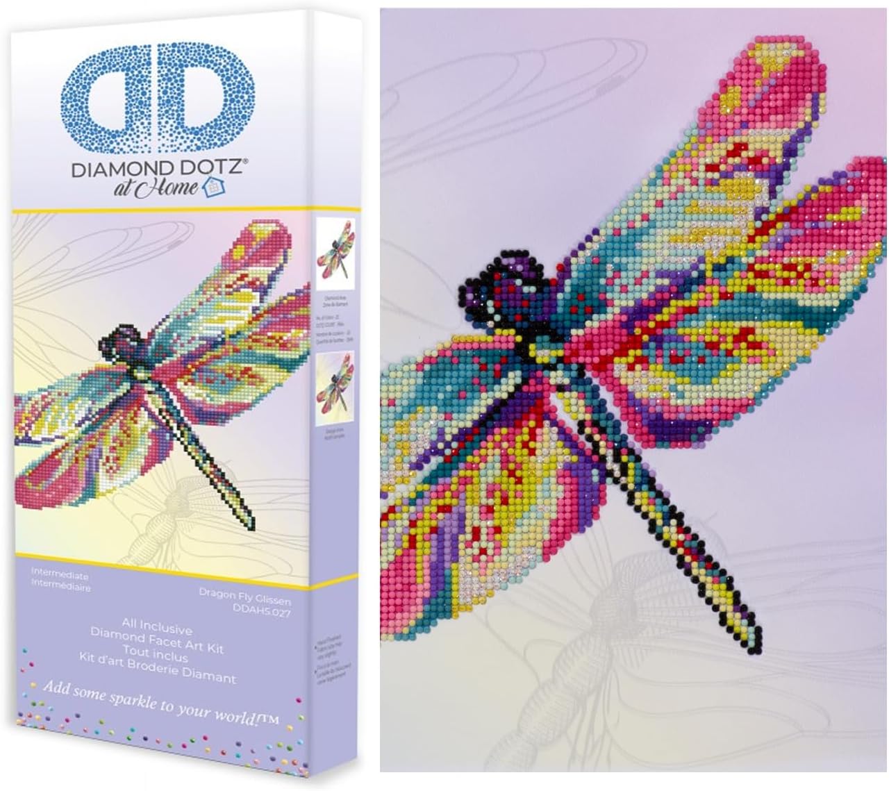 DIAMON DOT a Hom Drago Fl Glisse Diamon Paintin Kit fo Adult Diamon Ar Kit Relaxin Creativ Craf Ki wit Dot Gem 15x15