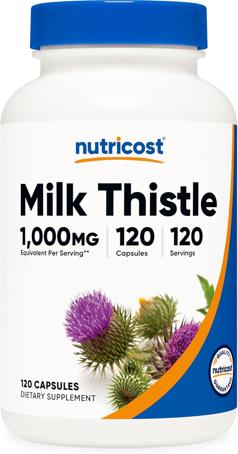 Nutricost Milk Thistle 1,000mg Equivalent, 240 Capsules (3 Pack) - 250mg of 4:1 Extract - Vegan, Non-GMO and Gluten Free