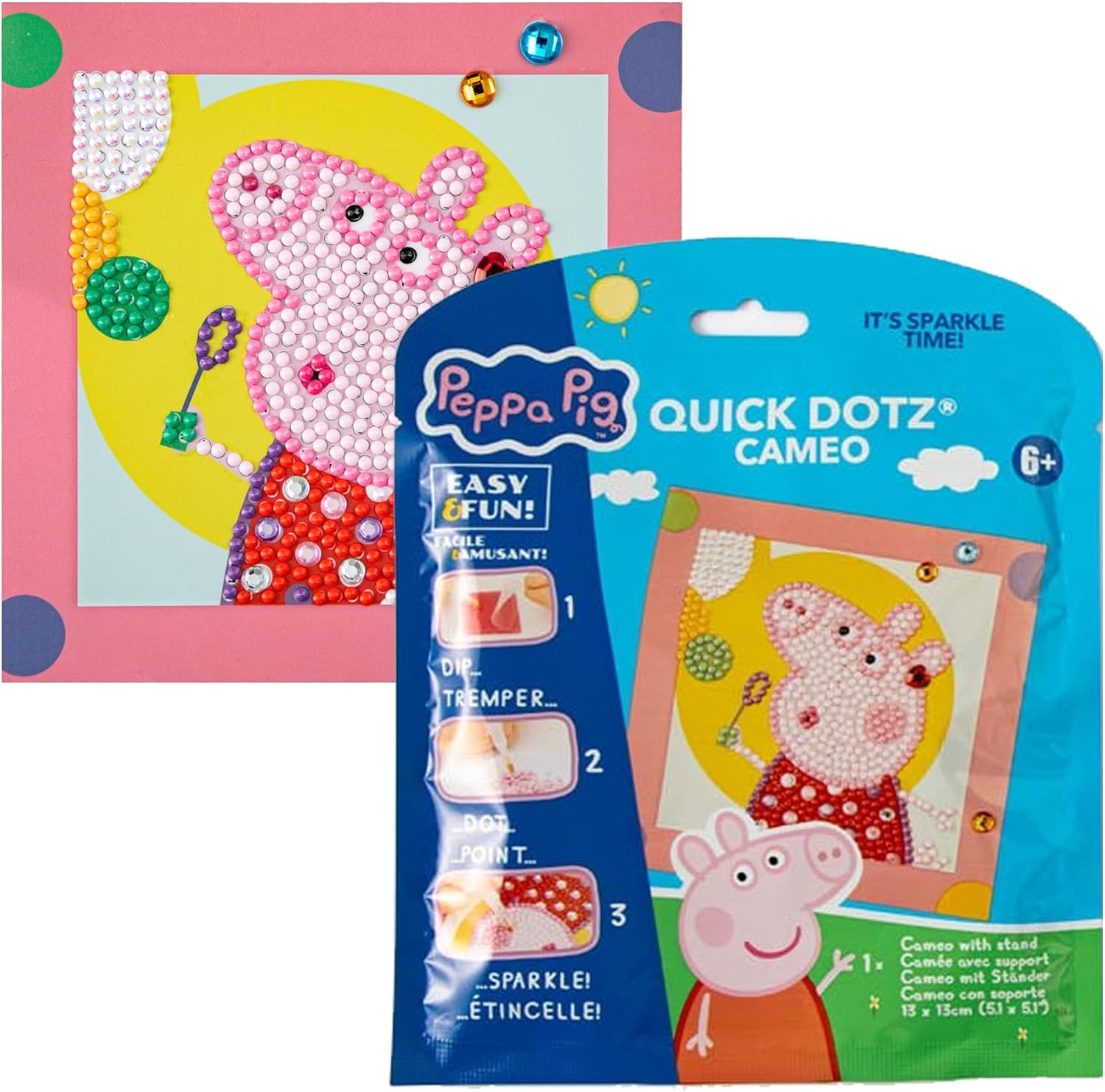 DIAMON DOT Pepp Pi Happ Day Diamon Paintin Kit fo Adult Diamon Ar Kit Relaxin Creativ Craf Ki wit Dot Gem 5.1x5.1