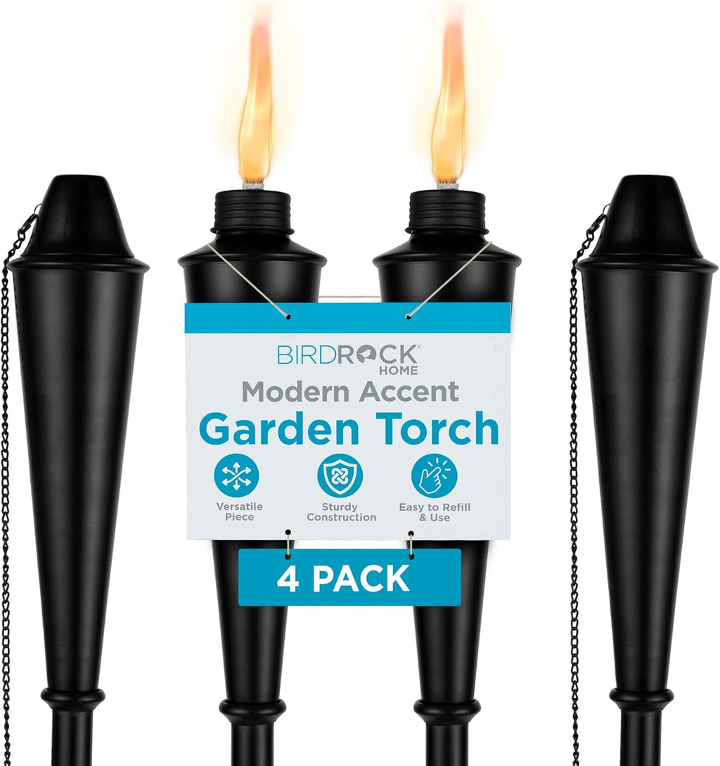 BIRDROC HOM Outdoo Torche Durabl Construction Moder Design Weathe Resistant Citronell Oi Compatible Idea fo Backyards Patios Pathway Garde Torch Pack