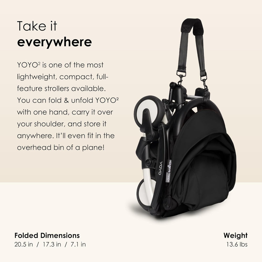 YOYO Strolle Frame Whit Include 5-Poin Harness Multi-Positio Reclinin Backrest Canop Extensions Padde Shoulde Stra Protectiv Storag Bag