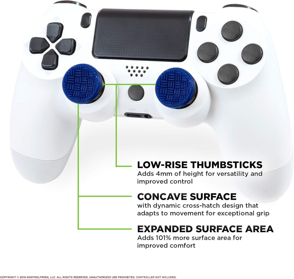 KontrolFree Omn fo PlayStatio (PS4 an PlayStatio (PS5 Performanc Thumbstick  Low-Ris Concav Blue