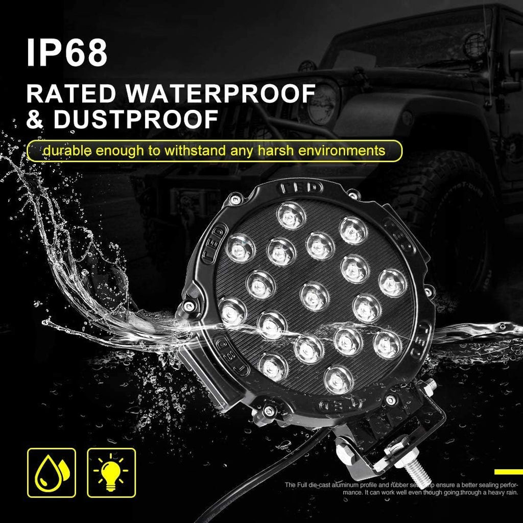 AUTOSAVER88 5 Inch LED Light Pod, 48W 5D LED Cubes 4800LM Offroad Fog Driving Light Truck Pod Light ATV Light Pickup Spot Light Bar for Jeep Boat Bumper Lamp SUV ATV UTV Light - Black, Pack of 2