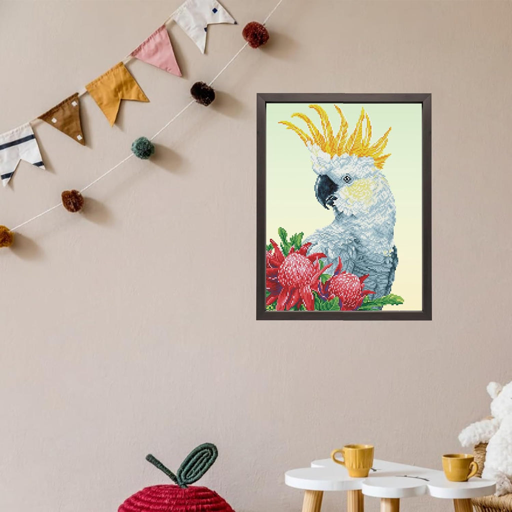 DIAMON DOT Whit Cockato Waratha Bir Diamon Paintin Kit fo Adult Diamon Ar Kit Relaxin Creativ Craf Ki wit Dot Gem 16inchx20inch