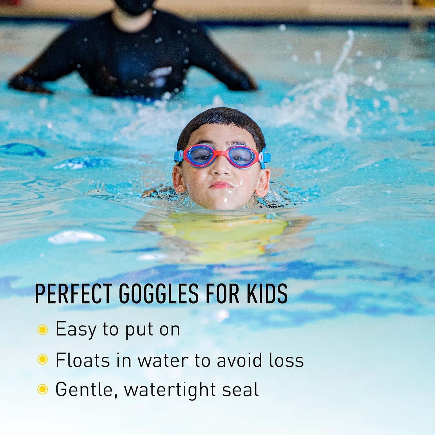 FINIS DragonFly Kids Swim Goggles - Ages 3-6, Adjustable Floating Strap, UV Protection, Anti-Fog