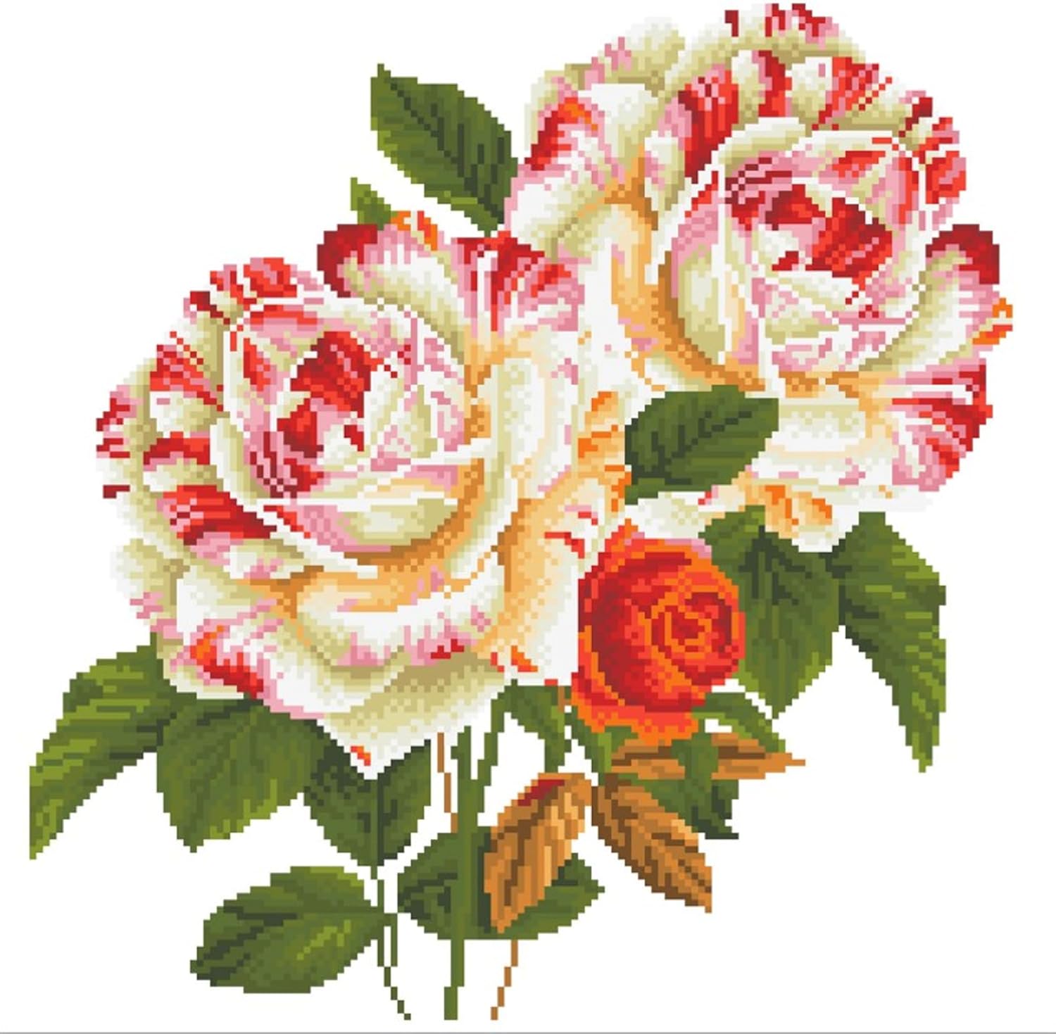 DIAMON DOT Camelli Ros Flora Diamon Paintin Kit fo Adult Diamon Ar Kit Relaxin Creativ Craf Ki wit Dot Gems