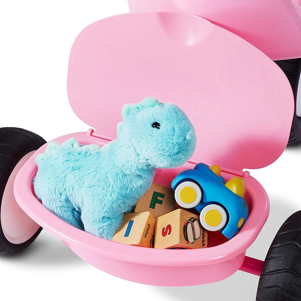 Radio Flyer Toddler Bike, Kids Bike, Outdoor Toys, Toddler Toys for Ages 2-4, Deluxe Steer Stroll Kids Tricycle, for Ages 2-5, Pink