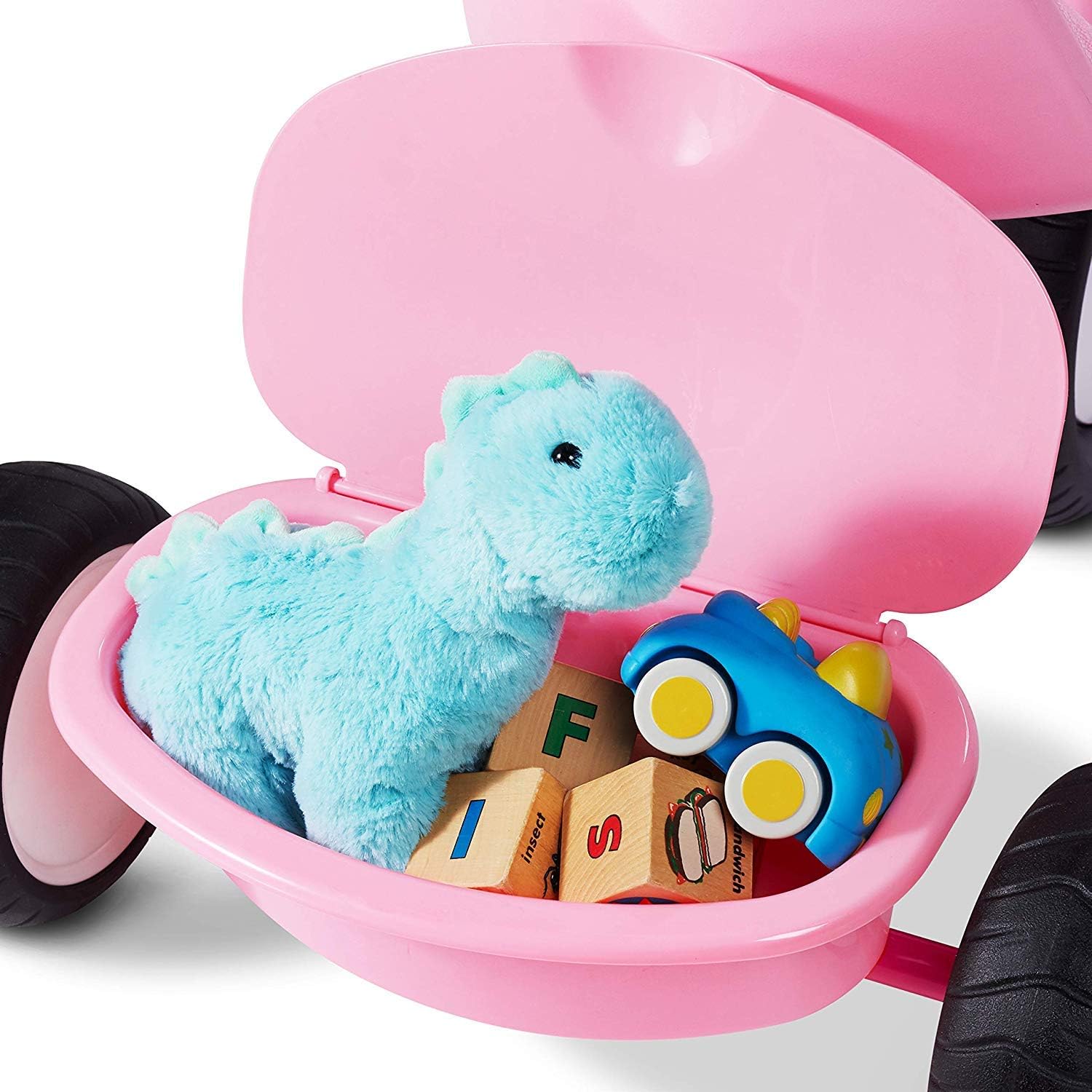 Radio Flyer Toddler Bike, Kids Bike, Outdoor Toys, Toddler Toys for Ages 2-4, Deluxe Steer Stroll Kids Tricycle, for Ages 2-5, Pink