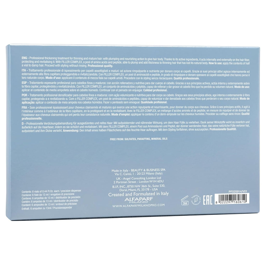 Alfapar Milan Sem d Lin Densit Thickenin Leave-I Treatmen fo Thi Hai Therma Protectio Build Body Plump Hai Volumizin Hai Produc Youthfu an Thicke Hai  Vials