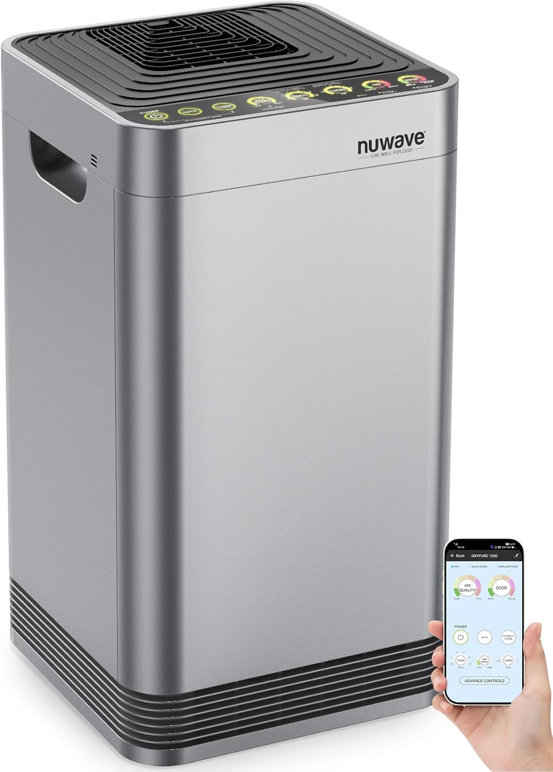 Whole House Air Purifiers, Oxypure Smart Air Purifier with 5 Stage Tower Structure Air Filter, Air Quality Odor Sensors, Sleep Mode for Bedroom, Remove 99.99% of Dust, Smoke, Pollen, Allergen