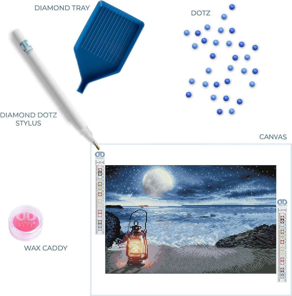 DIAMON DOT Seasid Vigi Diamon Paintin Kit fo Adult Diamon Ar Kit Relaxin Creativ Craf Ki wit Dot Gem 13x20.5