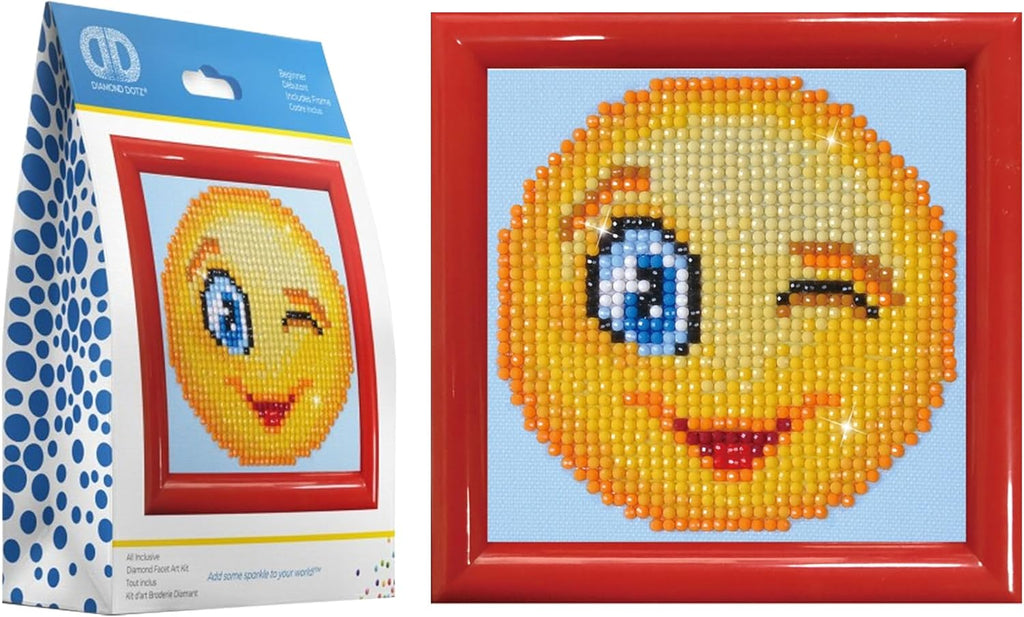 DIAMON DOT Win Win Ki wit Fram Emoj Diamon Paintin Kit fo Adult Diamon Ar Kit Relaxin Creativ Craf Ki wit Dot Gem 3.5inchx3.5inch