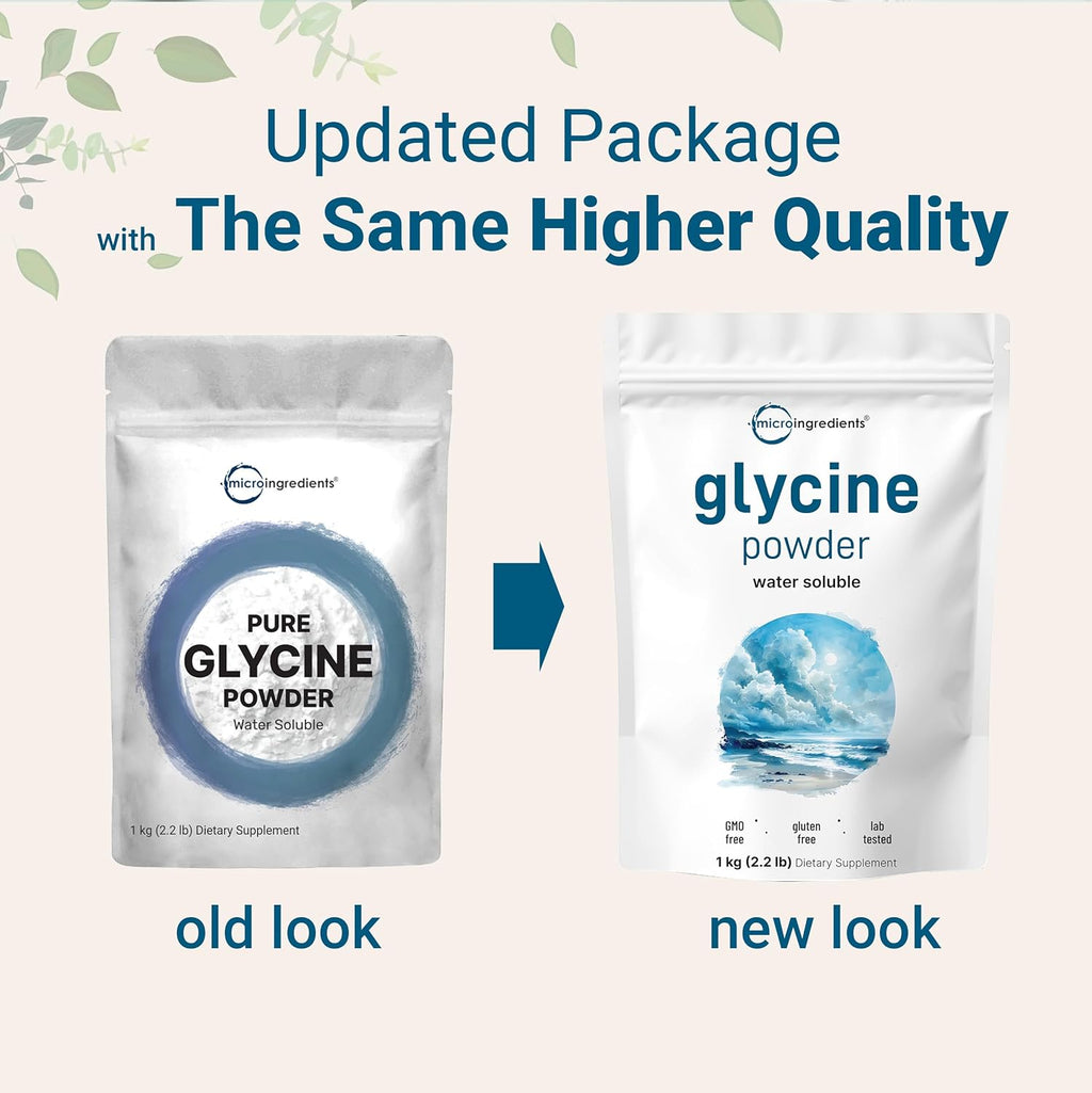 Micr Ingredient Glycin Powder 1K (2. Pounds) Glycin 1000m Pe Serving Support Restfu Slee an Neurotransmitter Wate Solubl an Product o USA