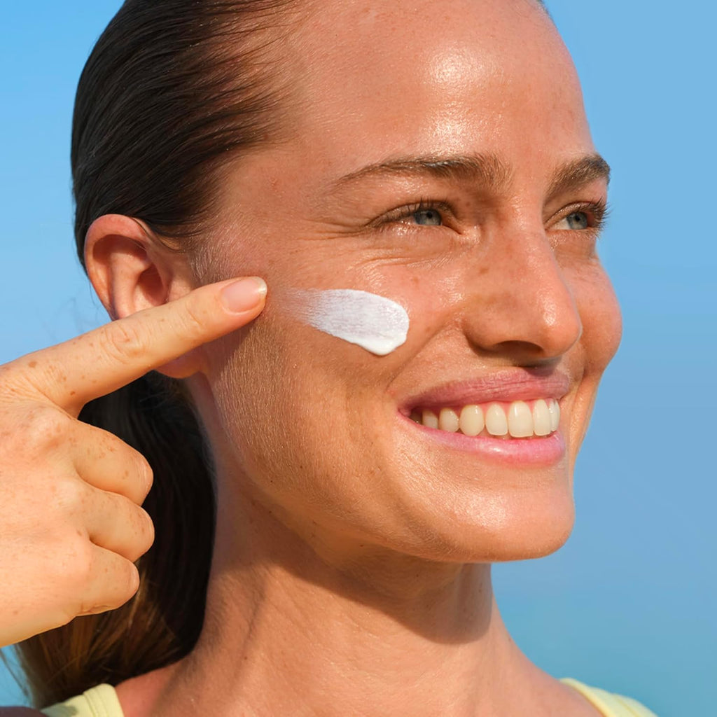 Minera Fac Sunscree wit Non-Nan Zin Oxid SP 50 PROTEC M b FR Skincar Ree Safe Water-Resistant N Whit Cast Facia Moisturizin Crea Non-Comedogeni Ophthalmologis Tested