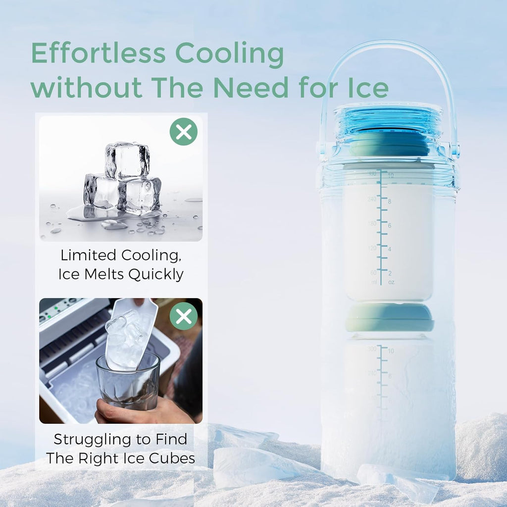 Momcozy 22oz Portable Breast Milk Cooler for Outdoor, Life Saver with 360¡ã Total Cooling for 24 Hours, Larger Capacity Travel Breastmilk Chiller with 2pcs Baby Bottles for Breastmilk Storage, Green