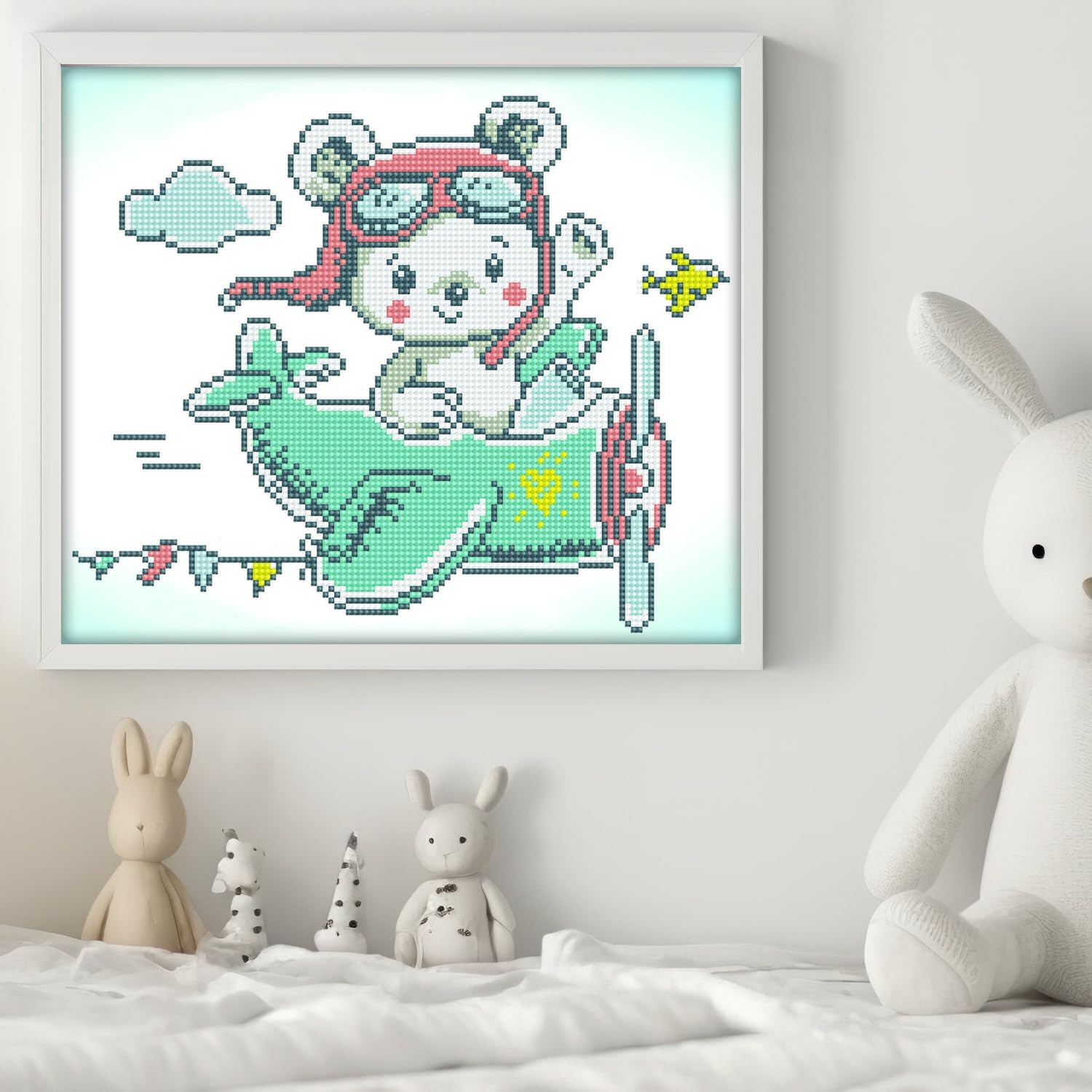 DIAMON DOT Aer Bea Diamon Paintin Kit fo Adult Diamon Ar Kit Relaxin Creativ Craf Ki wit Dot Gem 11x13