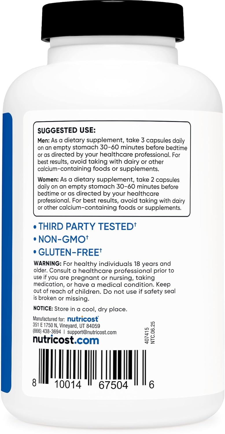 Nutricost ZMA 180 Capsules - Non-GMO and Gluten Free ZMA Supplement