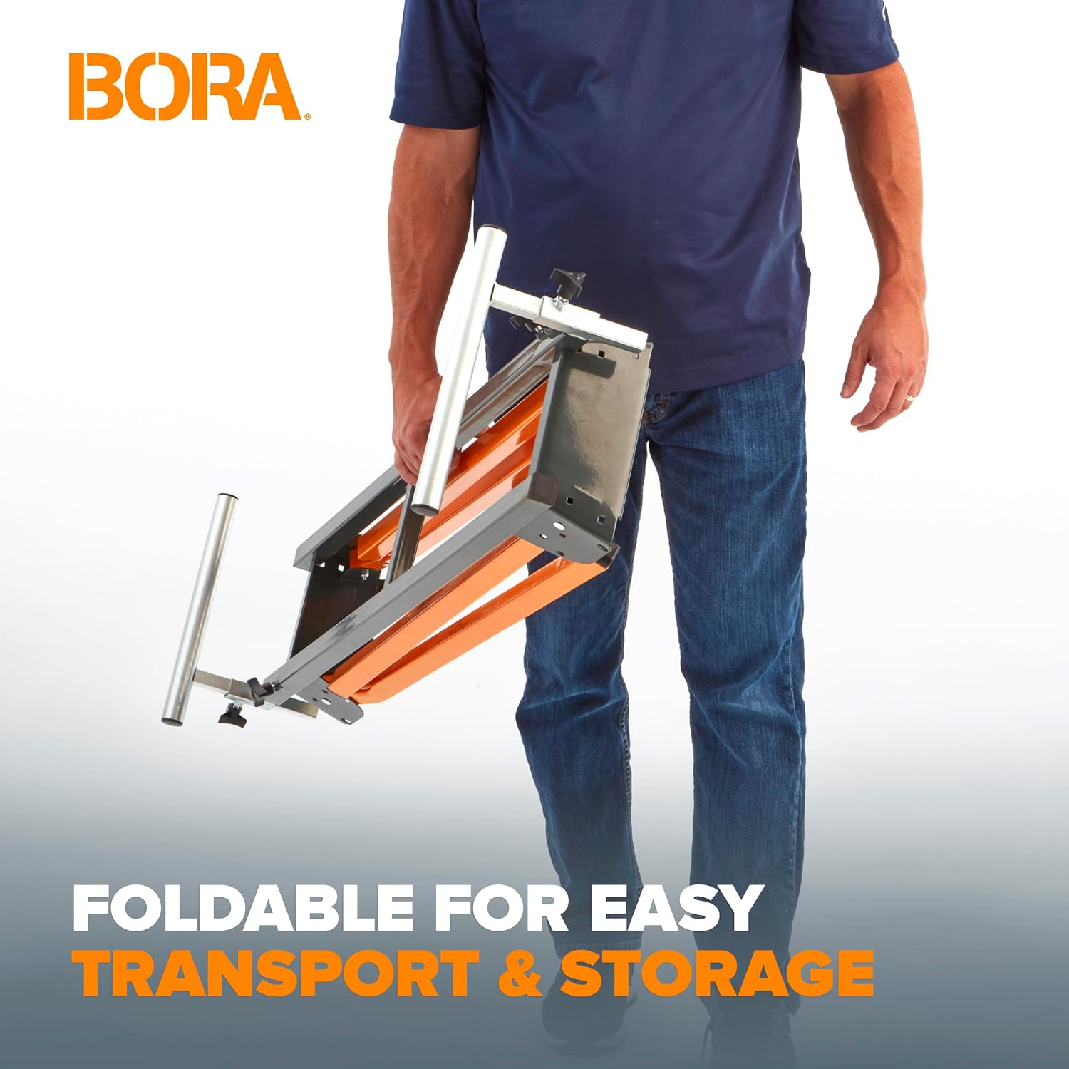 BOR Universa Mite Sa Stan wit Quic Releas Too Mountin System Portabl Mite Sa Stan 50 Lb Ma Weigh Loa 34-inc Heigh wit Outrigge Arm U t 11 Inche PM-4000 Orange