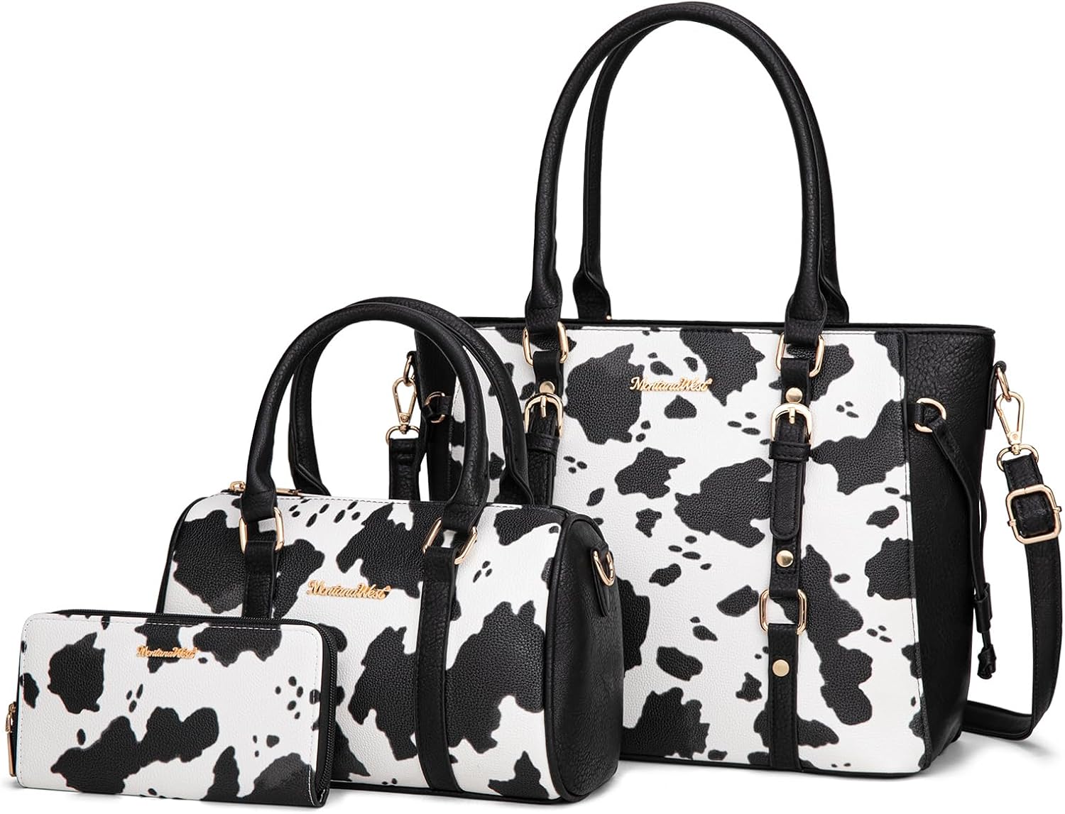 Montana West 3PCS Purses for Women Tote Bag and Wallet Set Shoulder Satchel Handbags