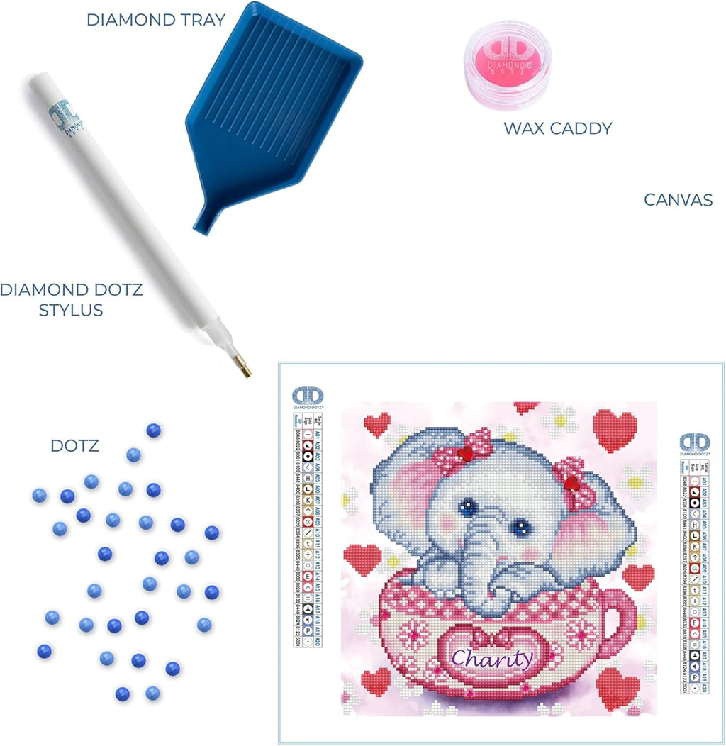 DIAMON DOT Charit Elephan Diamon Paintin Kit fo Adult Diamon Ar Kit Relaxin Creativ Craf Ki wit Dot Gem 12inchx12inch