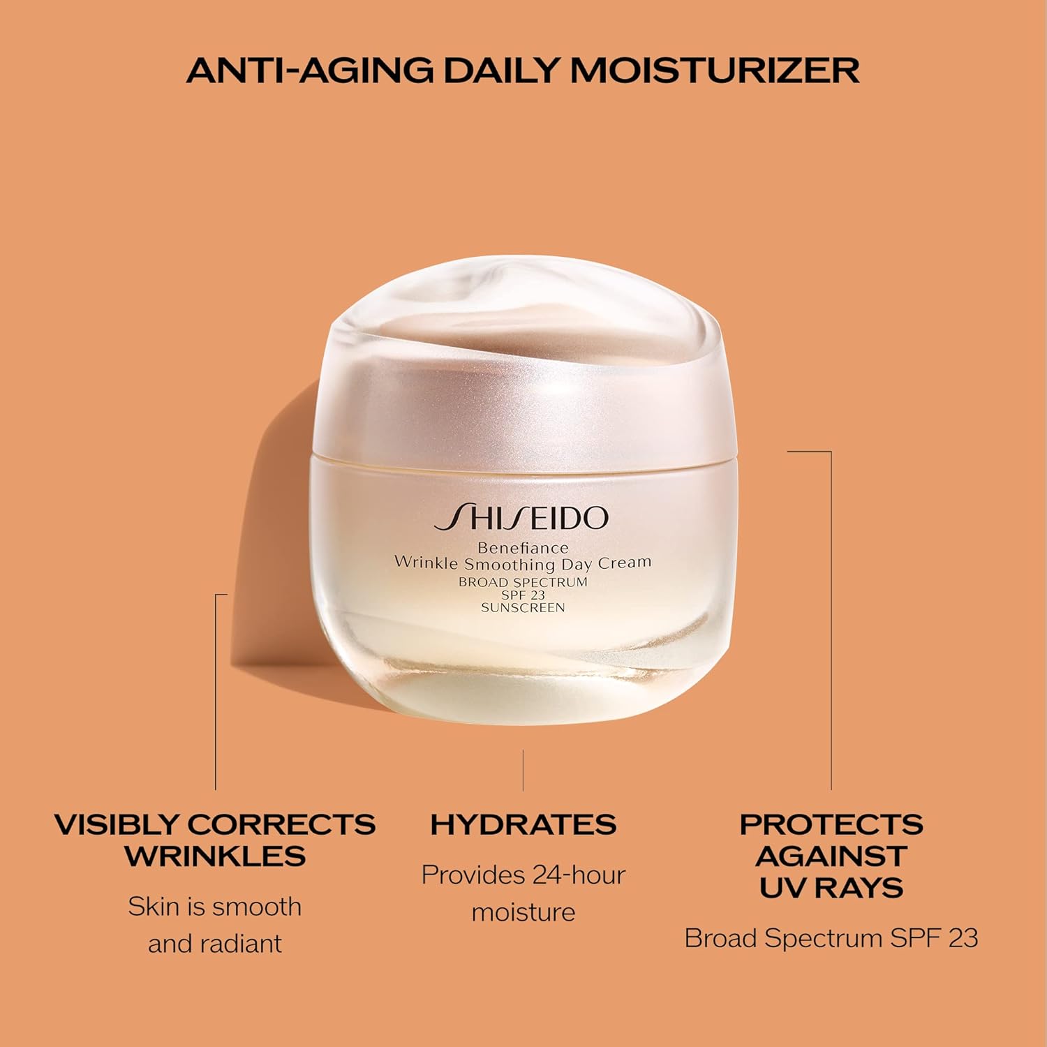 Shiseid Benefianc Wrinkl Smoothin Da Crea 5 m Broad-Spectru SP 2 Anti-Agin Moisturize Visibl Correct Wrinkle Intensel Hydrate Non-Comedogenic
