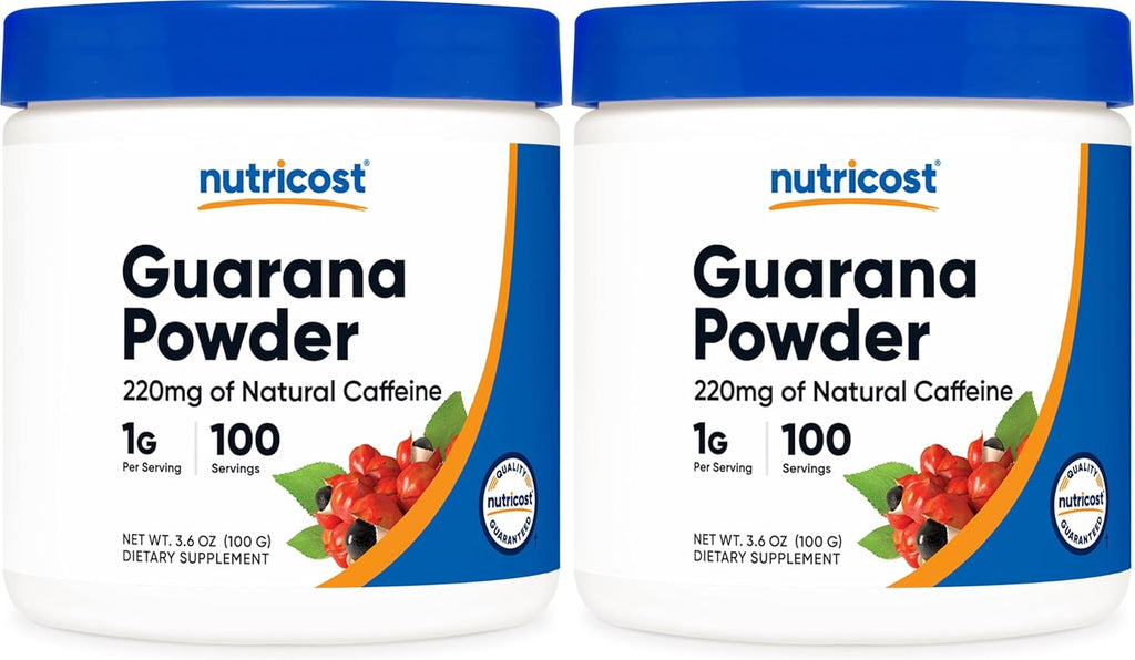 Nutricost Guarana Extract Powder 100 Grams - Natural Brazilian Herbal Caffeine/Energizer Supplement