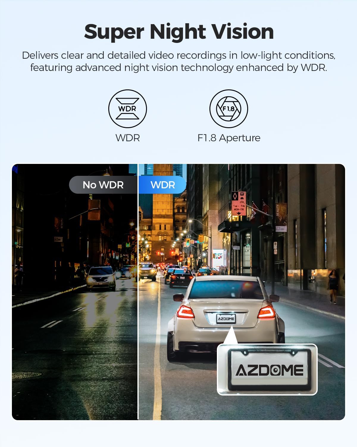 AZDOME GS63H 4K Dash Cam Built-in WiFi 6 GPS Car Dashboard Camera Recorder with STARVIS Night Vision, UHD 2160P, 150¡ã Wide Angle, WDR, G-Sensor, Loop Recording, 24H Parking Mode