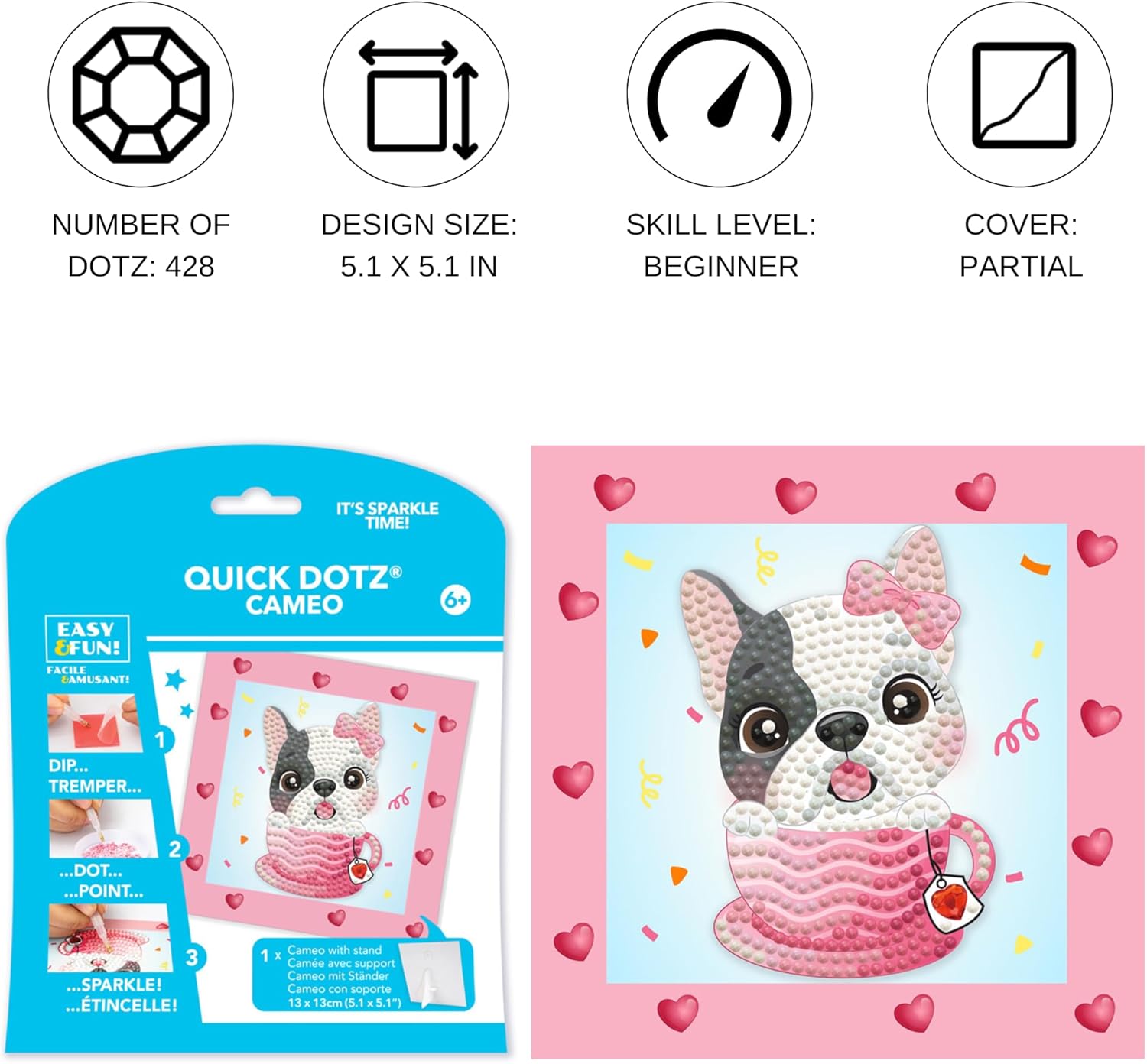 DIAMON DOT Lovel Do Diamon Paintin Kit fo Kid Diamon Ar Kit Relaxin Creativ Craf Ki wit Dot Gem 5.1inchx5.1inch