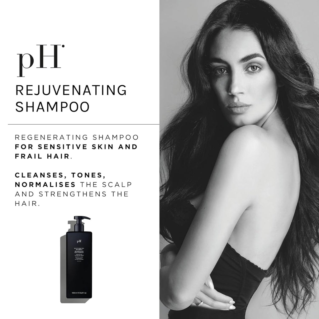 pH PURE HAIR Rejuvenating Hydrating Shampoo - Sulfate-Free Clarifying Natural Shampoo for Thinning, Hair Loss Hair Growth Repair - 33.8 oz