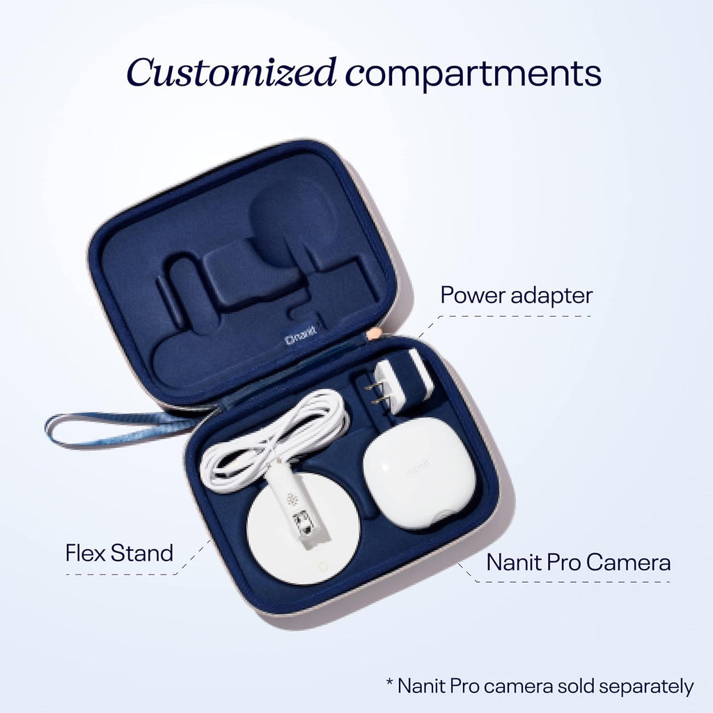 Nani Trave Pac Protectiv Compac Har Cas fo Nani Pr Smar Bab Monito Plu Portabl Fle Stan Accessor (Camer No Included)