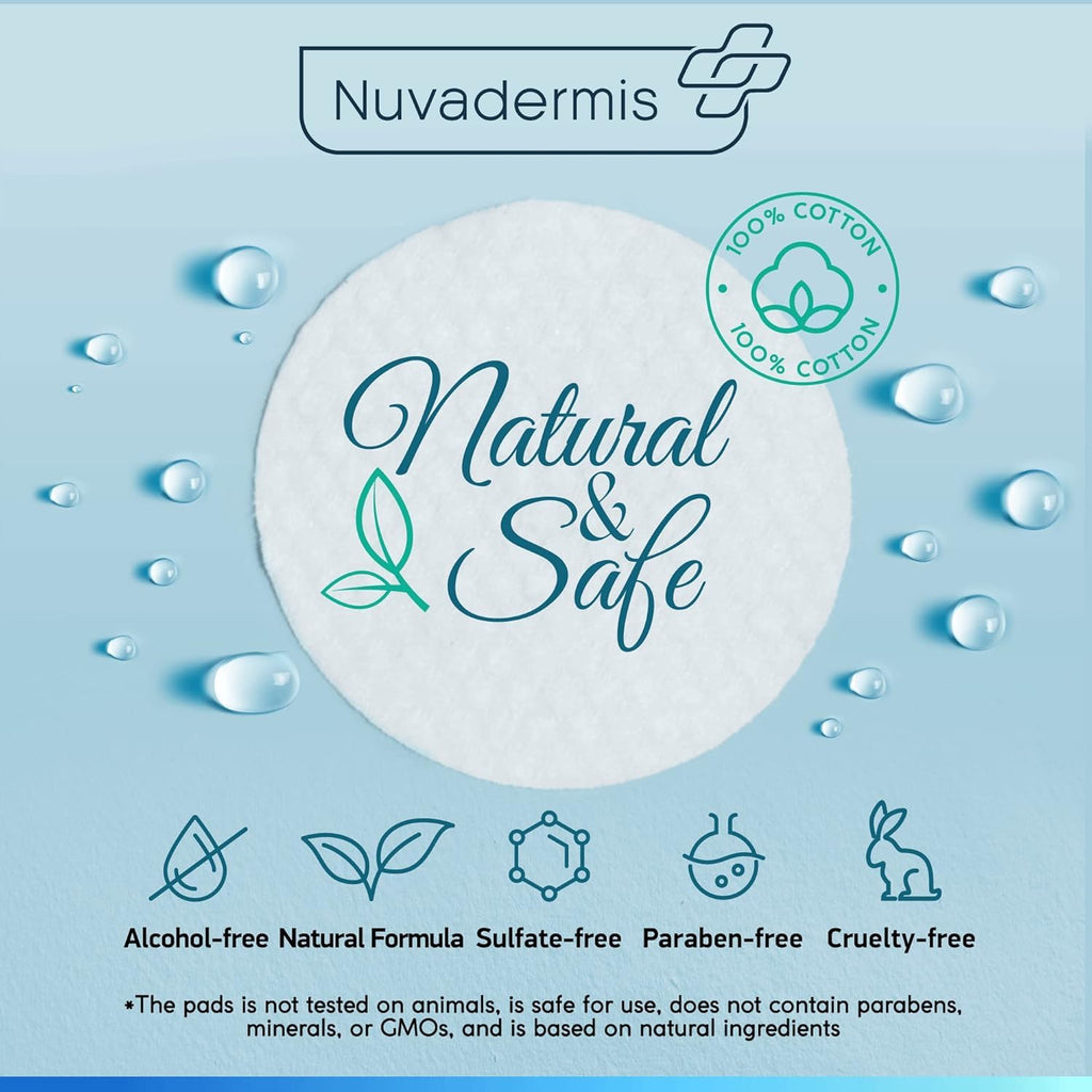 NUVADERMI 35 Glycoli Aci Pee Pad Exfoliatin Facia Resurfacin fo Blackheads Dar Spots an Acn Saf fo Sensitiv Ski 6 Double-Side Pad  Pack