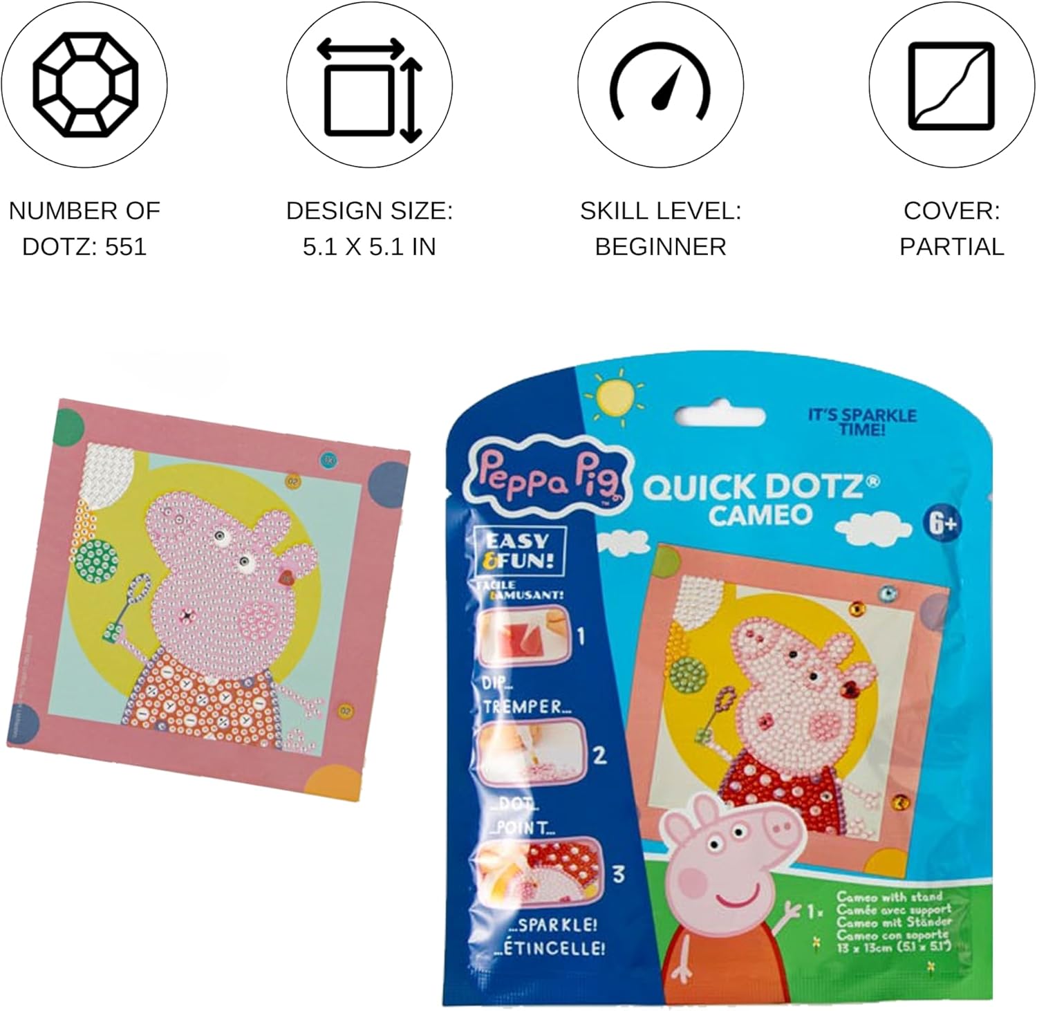 DIAMON DOT Pepp Pi Happ Day Diamon Paintin Kit fo Adult Diamon Ar Kit Relaxin Creativ Craf Ki wit Dot Gem 5.1x5.1