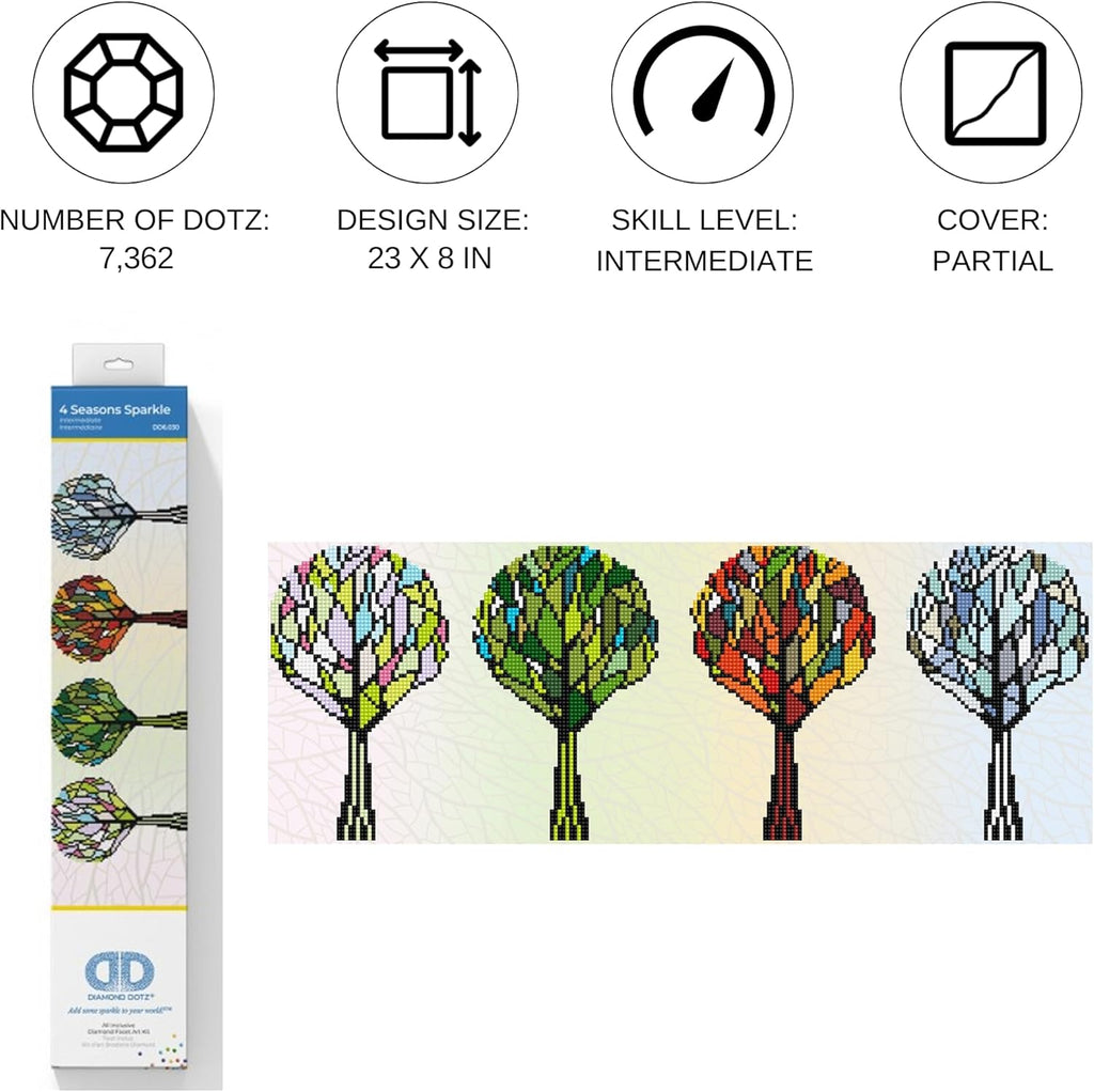 DIAMON DOT Season Sparkl Tre Diamon Paintin Kit fo Adult Diamon Ar Kit Relaxin Creativ Craf Ki wit Dot Gem 23inchx8inch