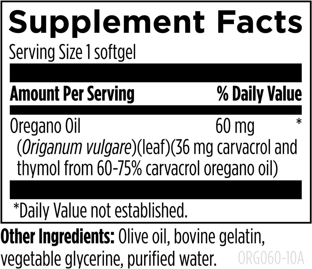Designs for Health Oil of Oregano Softgels - Oregano Oil Supplement with Highly Concentrated Carvacrol - Supports Intestinal Cleansing - Small Pills (120 Softgels)