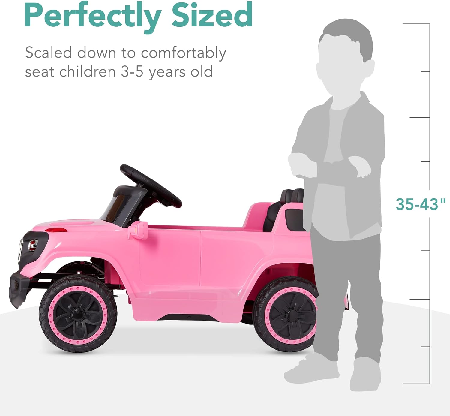 Best Choice Products Kids 6V Ride On Truck w/Parent Remote Control, 3 Speeds, LED Lights, Pink