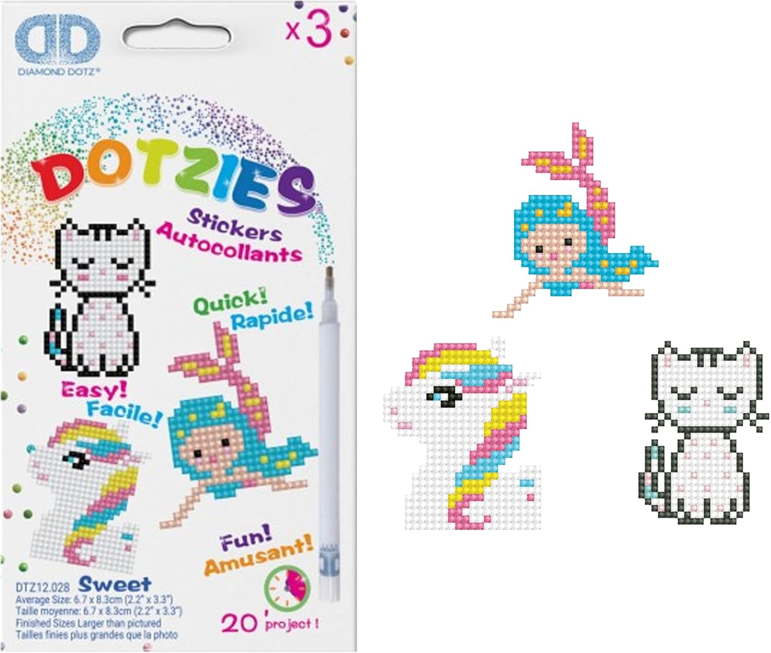 DIAMON DOT Swee Kitte Mermai Pon Diamon Paintin Kit fo Kid Diamon Ar Kit Relaxin Creativ Craf Ki wit Dot Gems