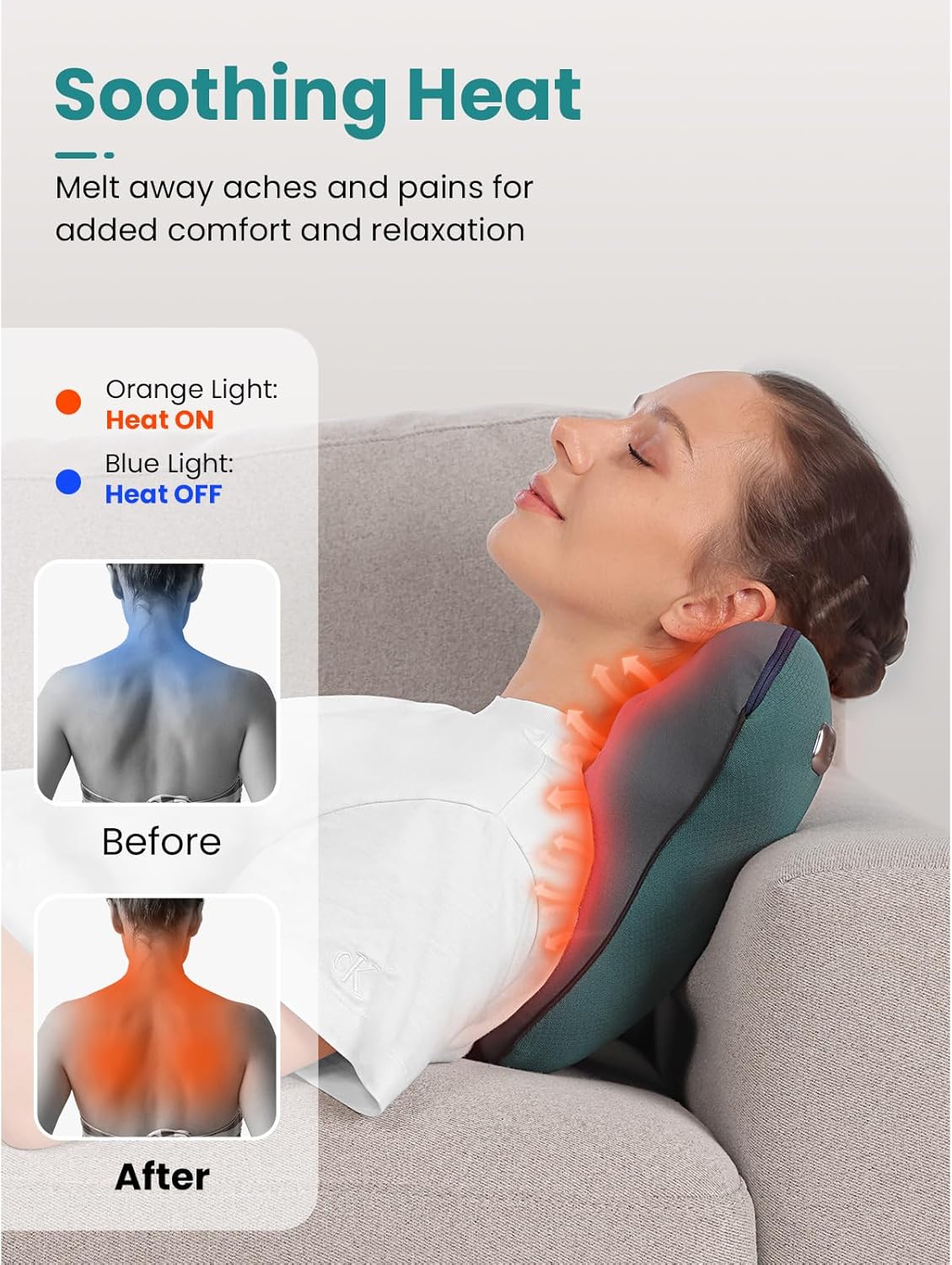 BOB AND BRAD Back Massager with Heat FSA Eligible/HSA Eligible, EZBack Corded Neck Massager for Pain Relief Deep Tissue, Shiatsu Back and Neck Massage Pillow, Full Body Use, Christmas Gifts for Women