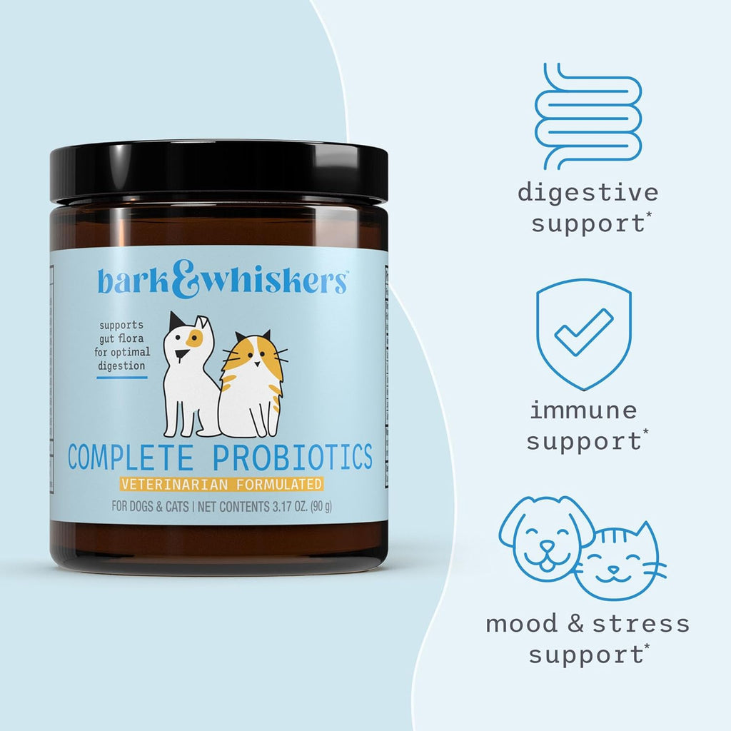 Bar Whisker Complet Probiotics fo Dog an Cats 3.1 o (9 g) Support Immun Function Digestiv Support Veterinaria Formulated No GMO Dr Mercola