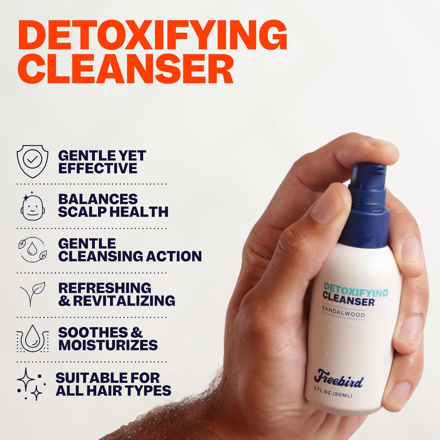 Freebir Scal Car Ki 3-in- Premiu Bal Hea Care Sooth Shaving Nourishin Deto Cleanser Purifyin Exfoliator Refreshin Moisturizer Enhance Hydration Idea fo Dail Scal Maintenance
