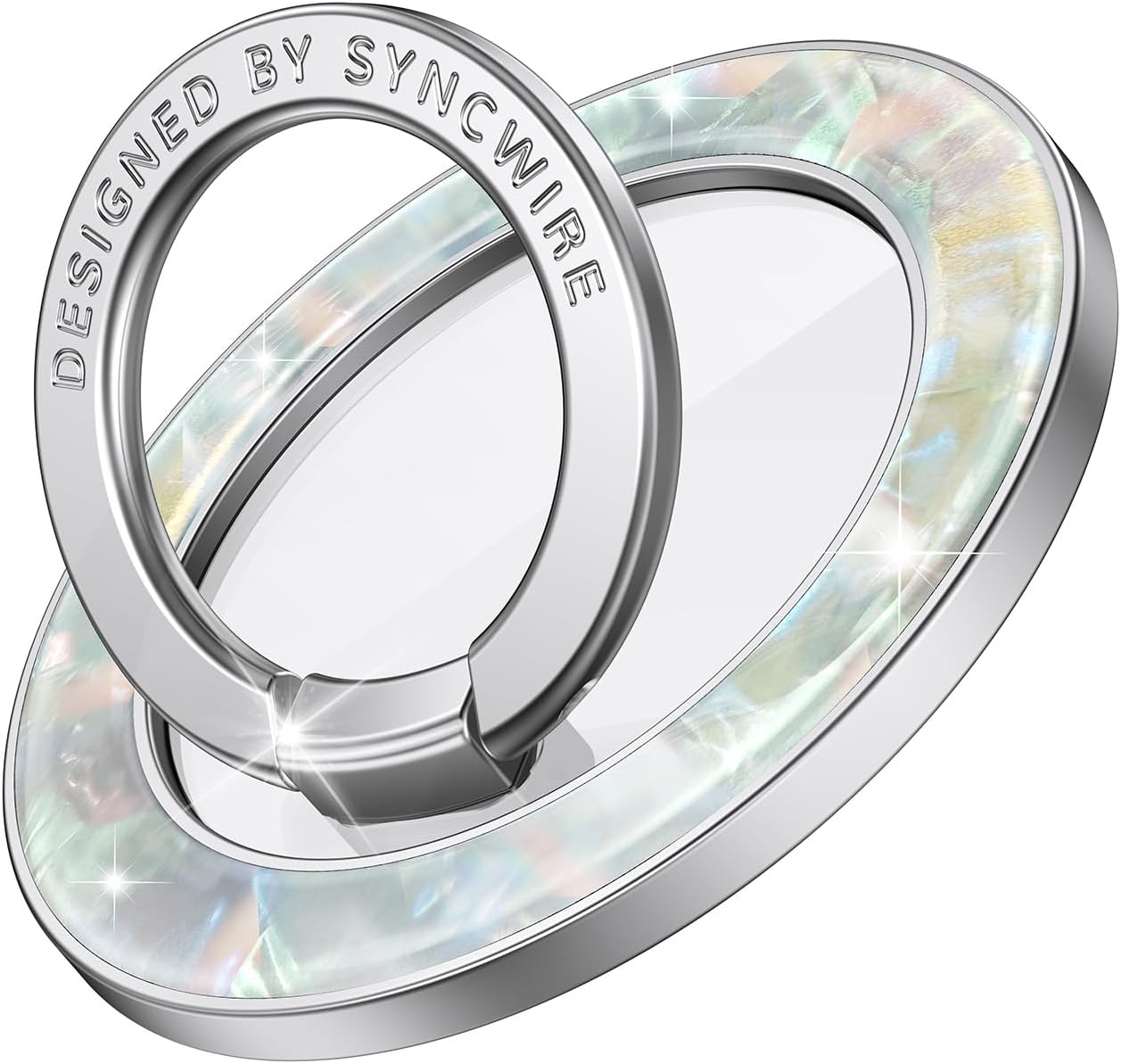 Syncwire Magnetic Phone Grip for MagSafe, Sparkle Ring Holder, Rotatable Kickstand Bling Ring Stand Removable MagSafe Accessories for iPhone 17 Pro Max 16 15 14 13, Android, Samsung etc.