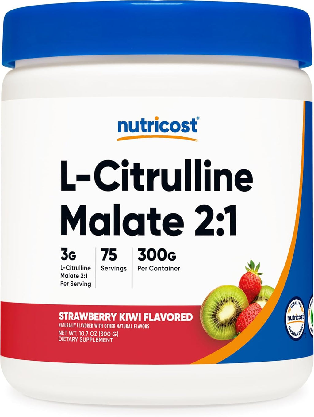 Nutricost L-Citrulline Malate 2:1 (600g) Fruit Punch - Workout Support, Muscle Performance, Nitric Oxide Booster - Fitness Supplement Powder, 75 Servings
