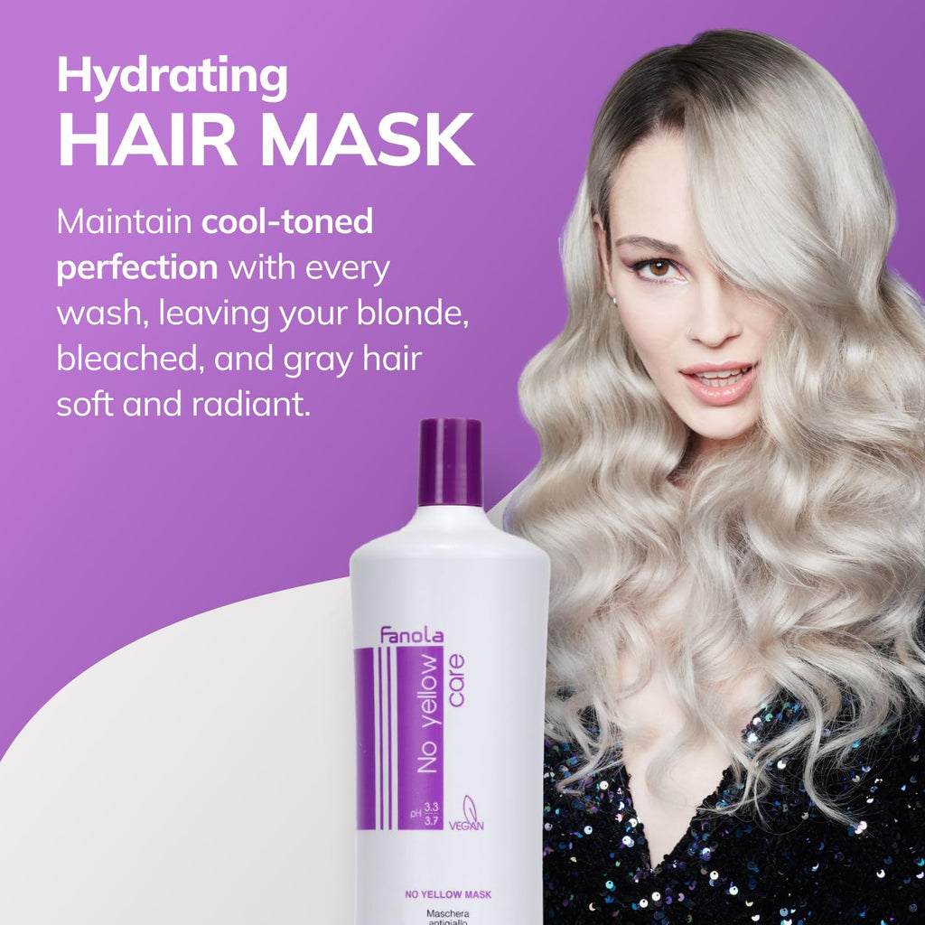 Fanol N Yello Purpl Hai Mas Acidi p Dee Conditionin Hai Mas fo Blonde Bleache Gre Shade Intens Viole Pigmen Neutralize Brass Tone (33. F oz)