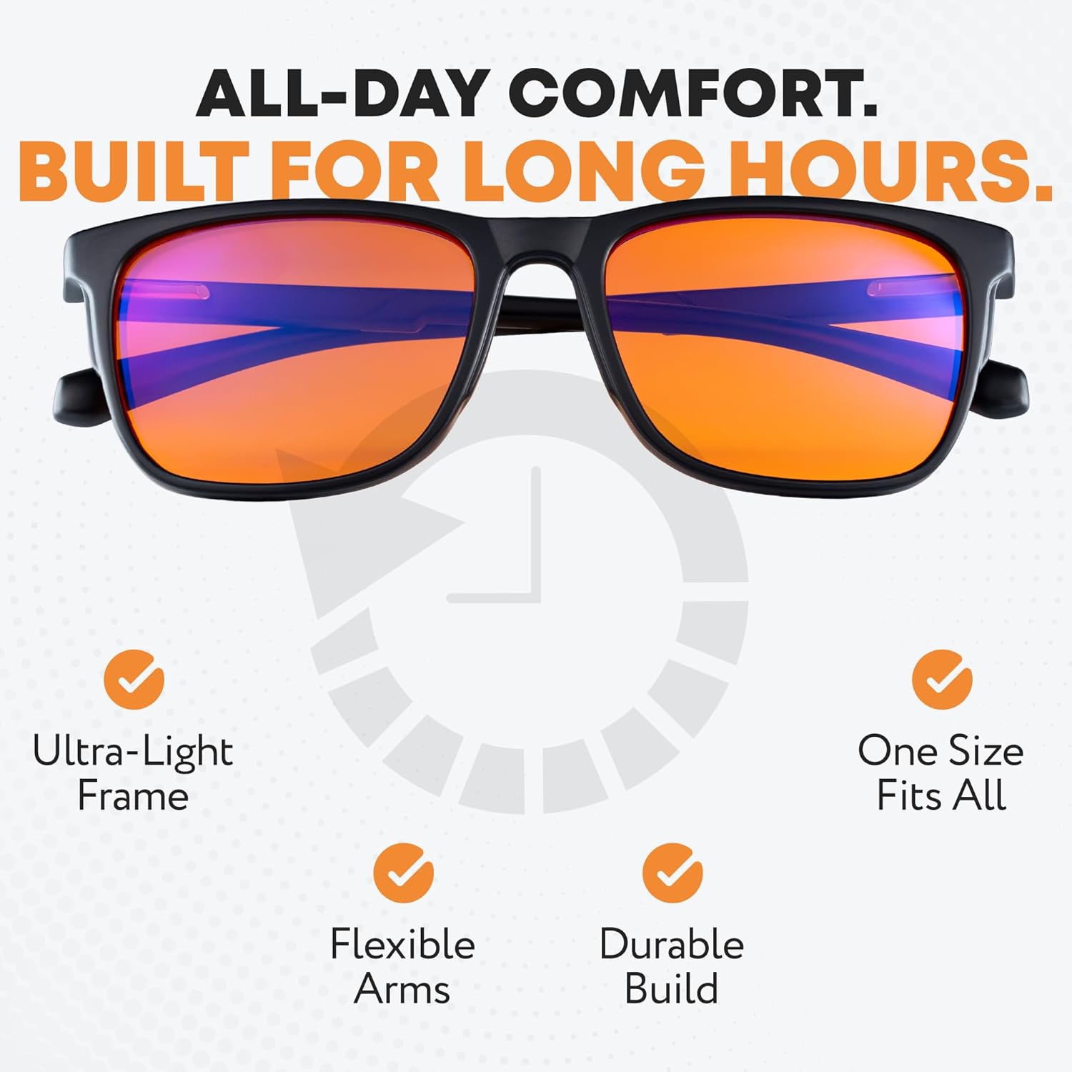 Prospek SOLARIS Blue Light Glasses, Orange/Amber Lenses Filter 99.9% Blue Light for Sleep, Computer Gaming Eyewear
