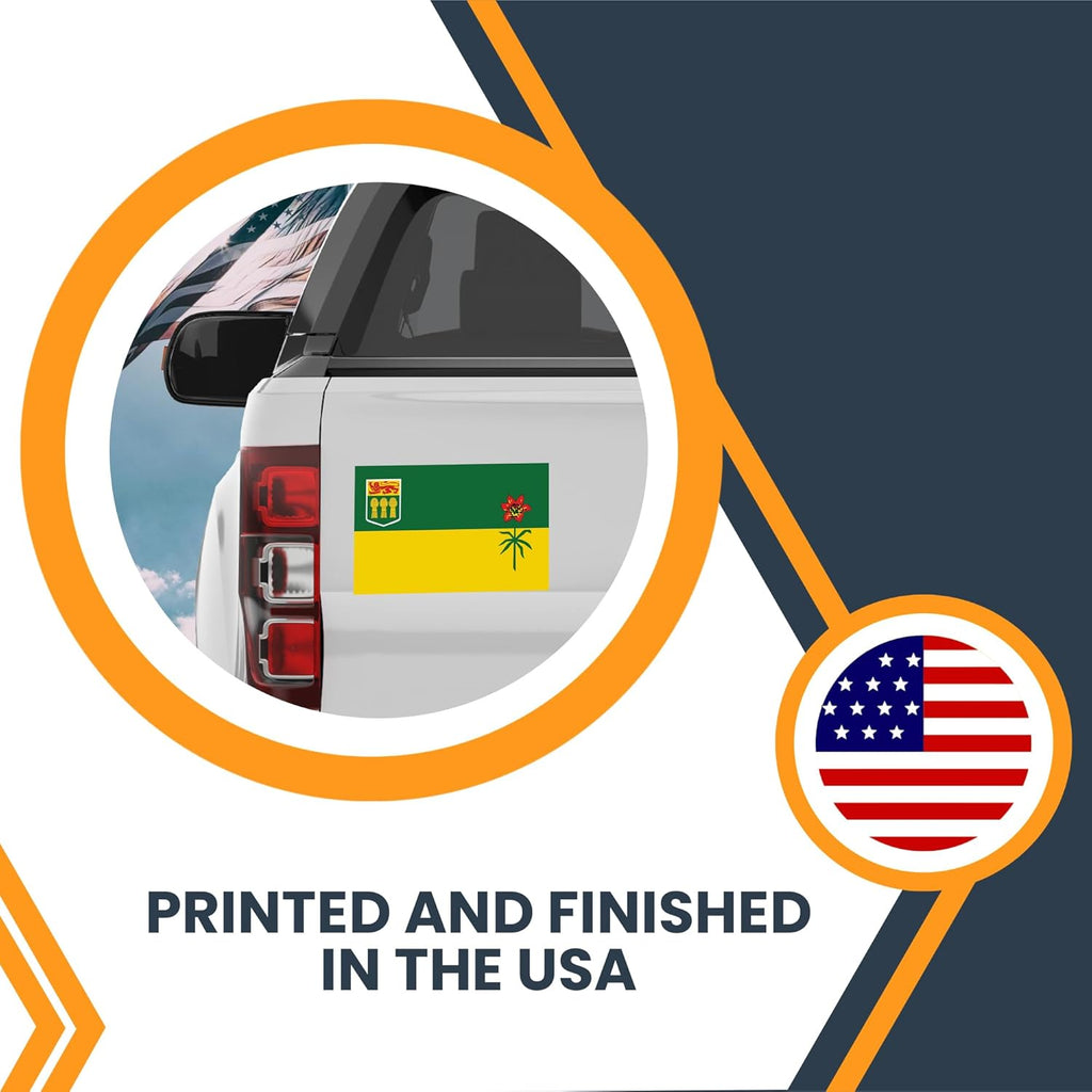 Magne M U Saskatchewa Fla Magnet 4x Inches Flexibl Magneti Decal Heav Dut Magne Viny fo Car Truck SUV Fridge Locker Canadia Provinc Souvenir Mad i USA